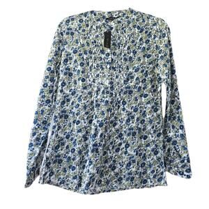 Chaudry button down shirt blouse Size M Floral print New Cotton Lightweight